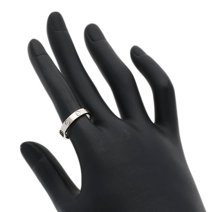 CARTIER mini love ring #51 Ring K18 White Gold Ladies [Used]