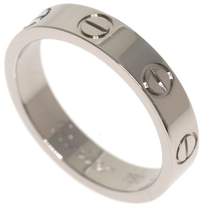 CARTIER mini love ring #48 Ring K18 White Gold Ladies [Used]