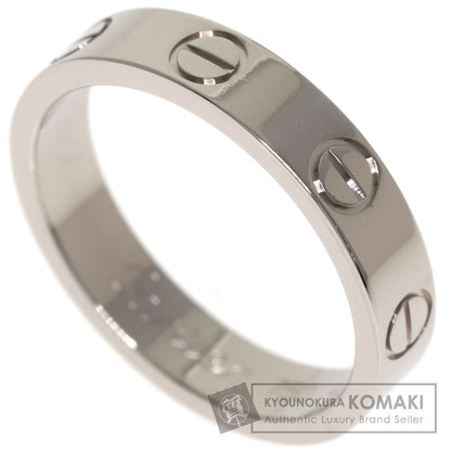 CARTIER mini love ring #48 Ring K18 White Gold Ladies [Used]