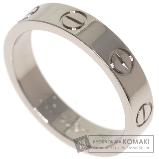 CARTIER mini love ring #48 Ring K18 White Gold Ladies [Used]