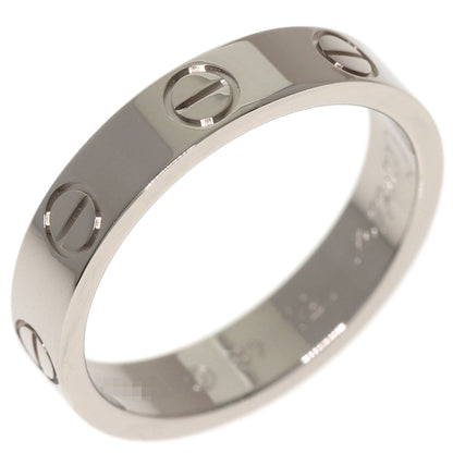 CARTIER mini love ring #48 Ring K18 White Gold Ladies [Used]