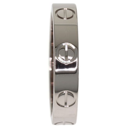 CARTIER mini love ring #48 Ring K18 White Gold Ladies [Used]