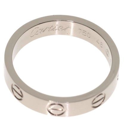 CARTIER mini love ring #48 Ring K18 White Gold Ladies [Used]