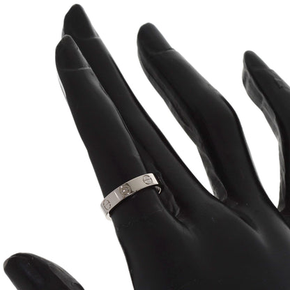 CARTIER mini love ring #48 Ring K18 White Gold Ladies [Used]