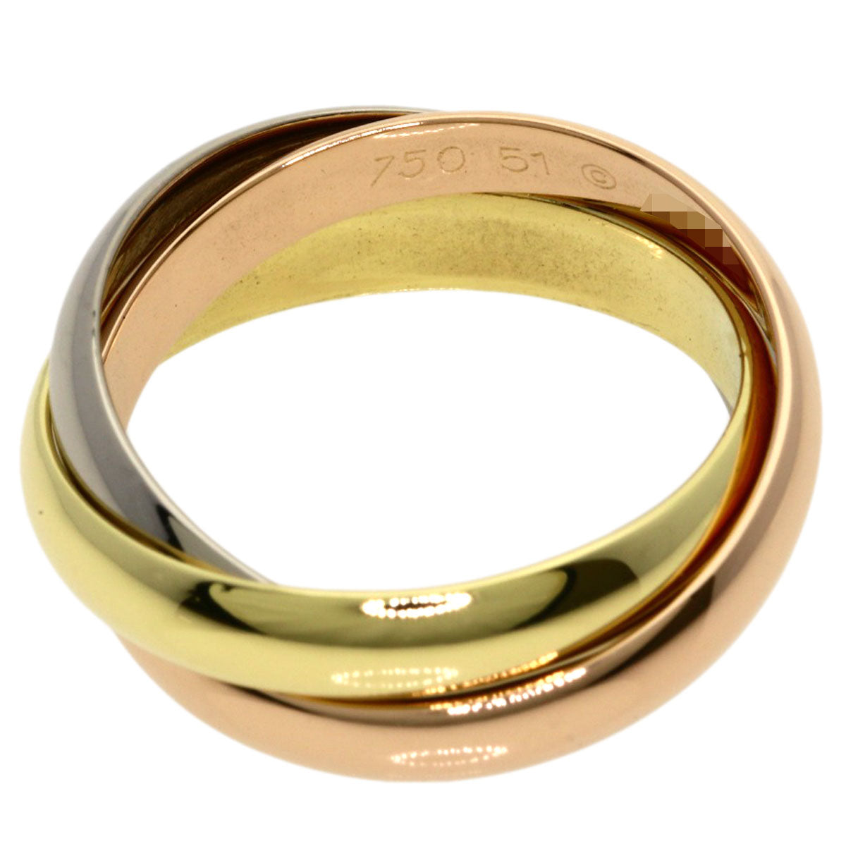 CARTIER Trinity #51 Ring K18 Yellow Gold K18 White GoldLadies [Used]