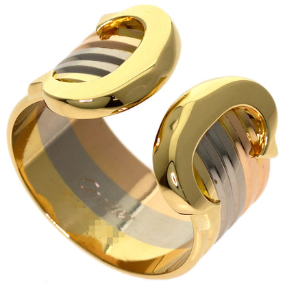 CARTIER 2C Ring LM #48 Ring K18 Yellow Gold K18 White GoldLadies [Used]