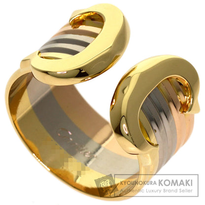 CARTIER 2C Ring LM #48 Ring K18 Yellow Gold K18 White GoldLadies [Used]