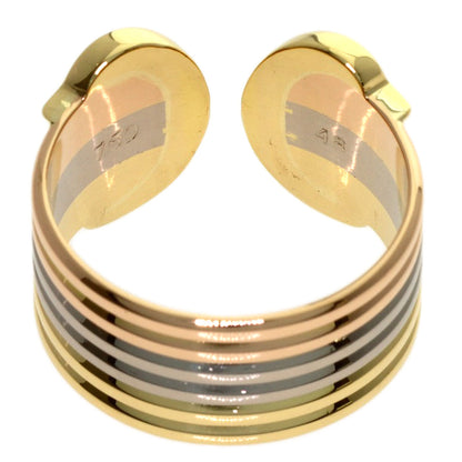 CARTIER 2C Ring LM #48 Ring K18 Yellow Gold K18 White GoldLadies [Used]