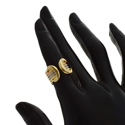 CARTIER 2C Ring LM #48 Ring K18 Yellow Gold K18 White GoldLadies [Used]