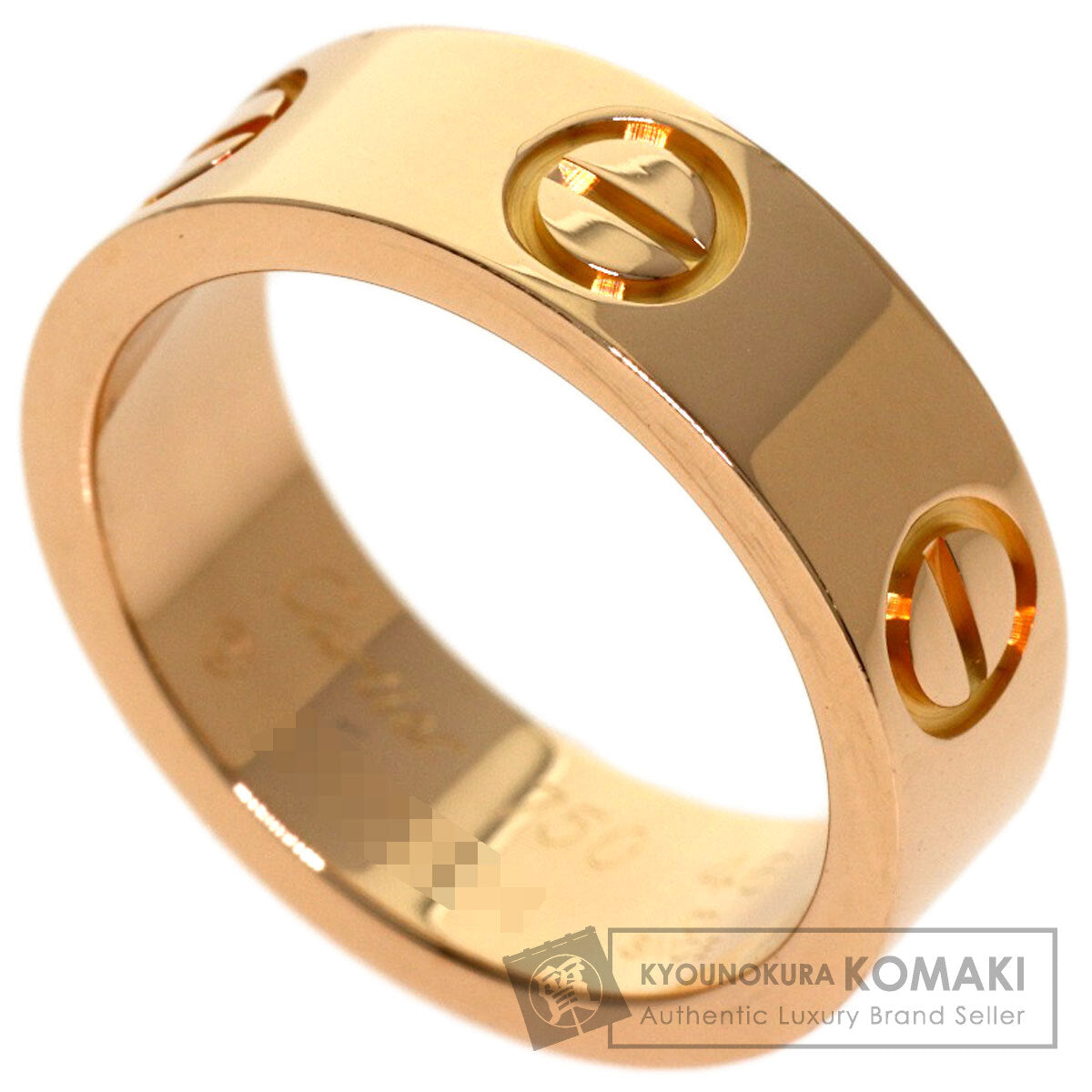 CARTIER love ring #46 Ring K18 Pink Gold Ladies [Used]