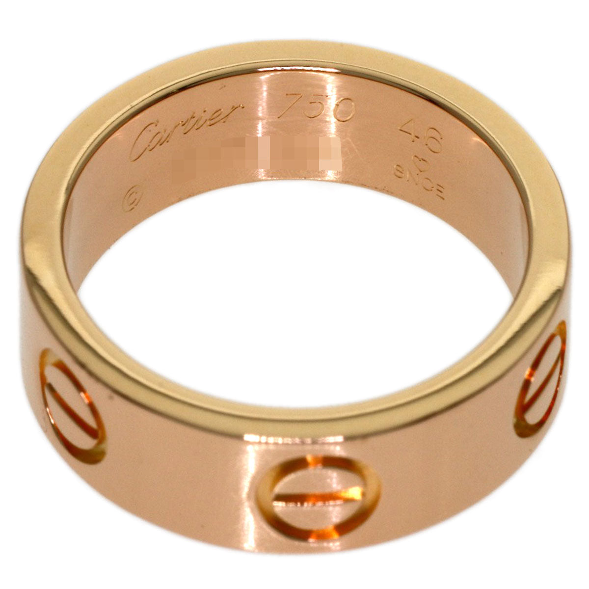 CARTIER love ring #46 Ring K18 Pink Gold Ladies [Used]