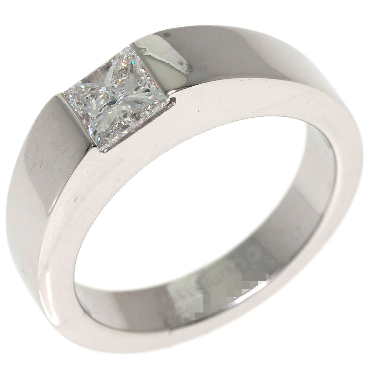 CARTIER Tank ring Diamond # 47 Ring K18 White Gold Ladies [Used]