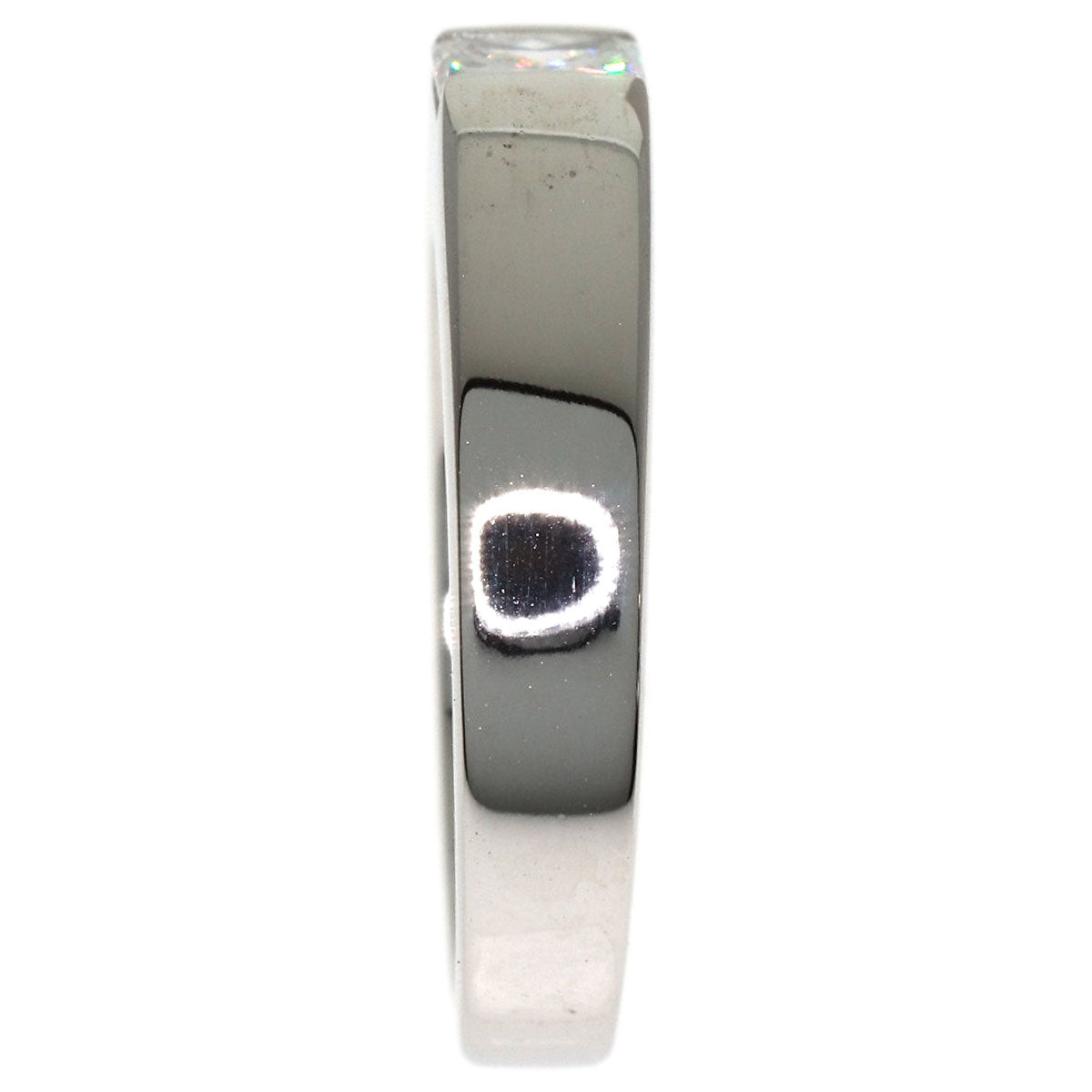 CARTIER Tank ring Diamond # 47 Ring K18 White Gold Ladies [Used]