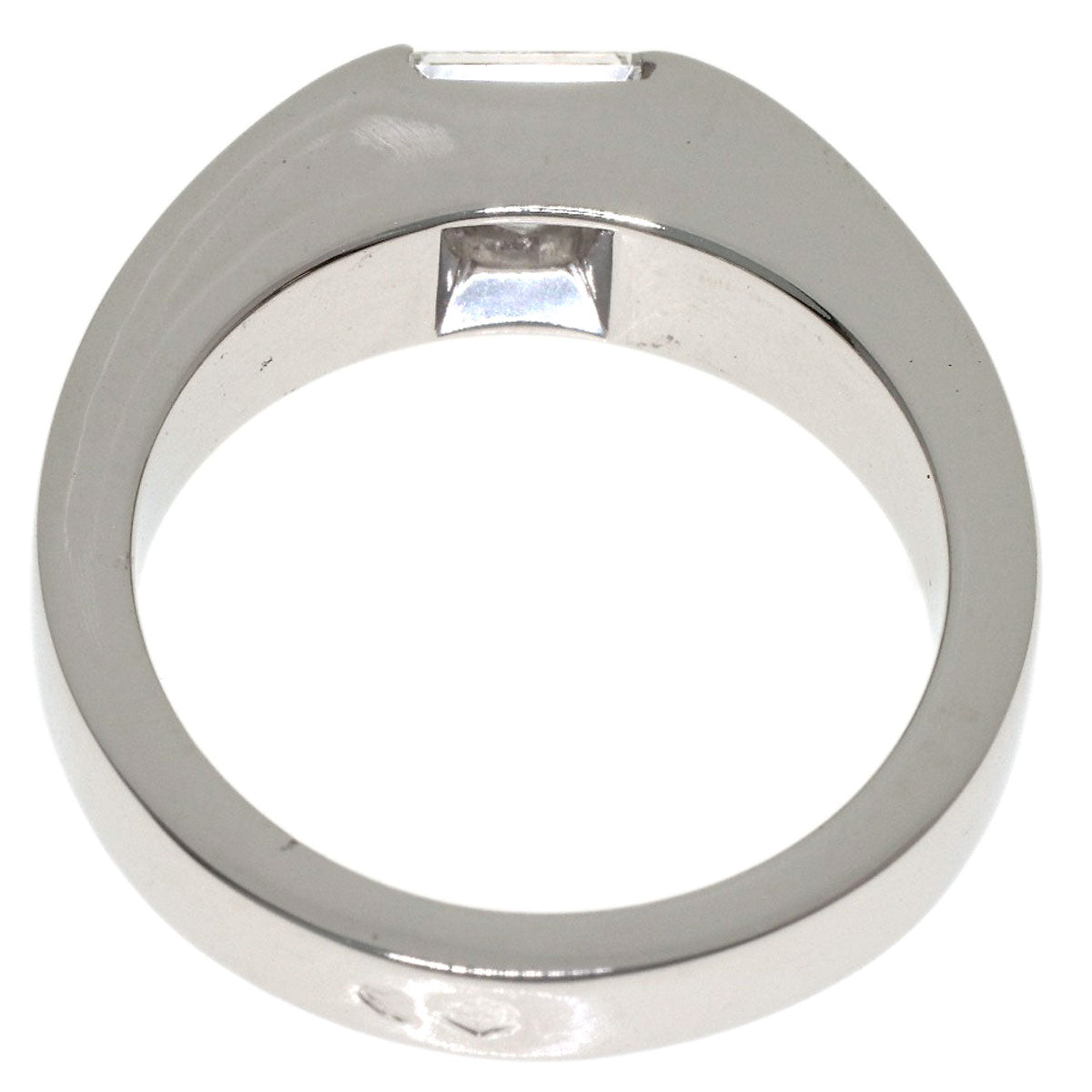 CARTIER Tank ring Diamond # 47 Ring K18 White Gold Ladies [Used]