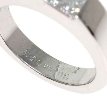 CARTIER Tank ring Diamond # 47 Ring K18 White Gold Ladies [Used]
