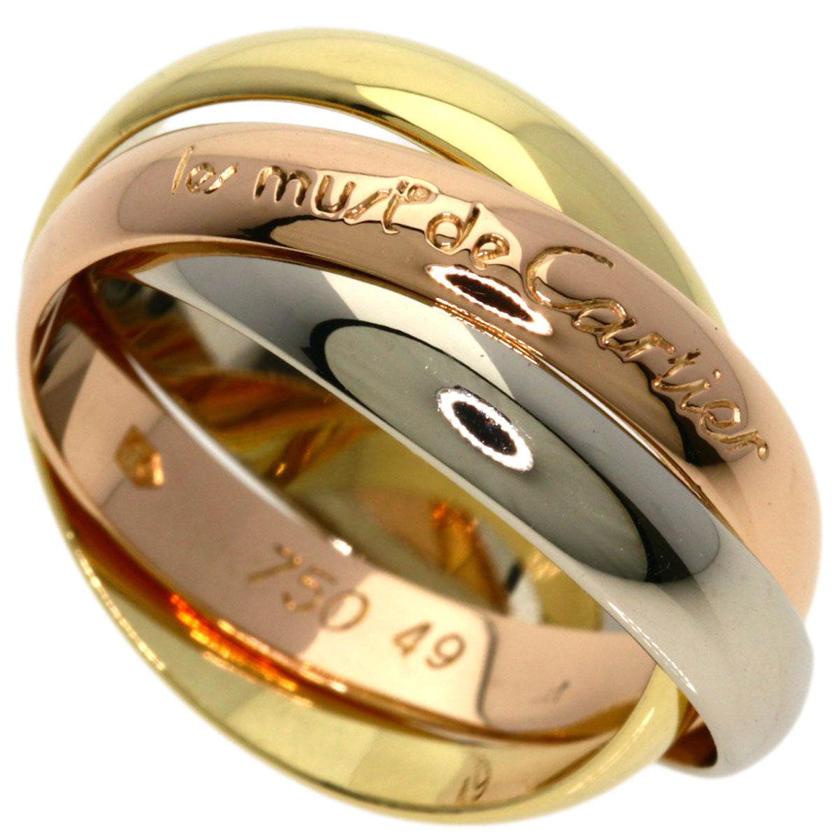 CARTIER Trinity #49 Ring K18 Yellow Gold K18 White GoldLadies [Used]