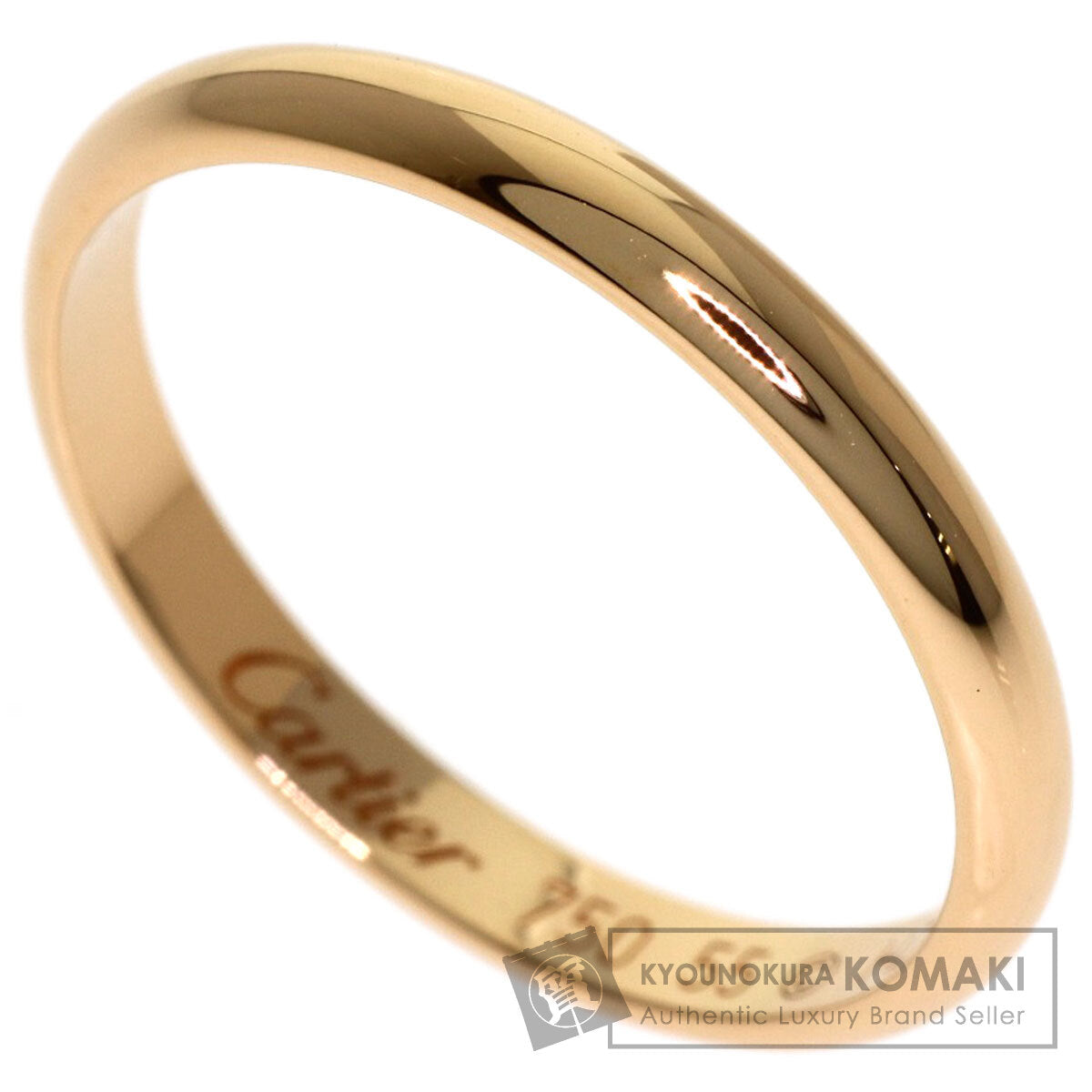 CARTIER Wedding #55 Ring K18 Pink Gold Ladies [Used]