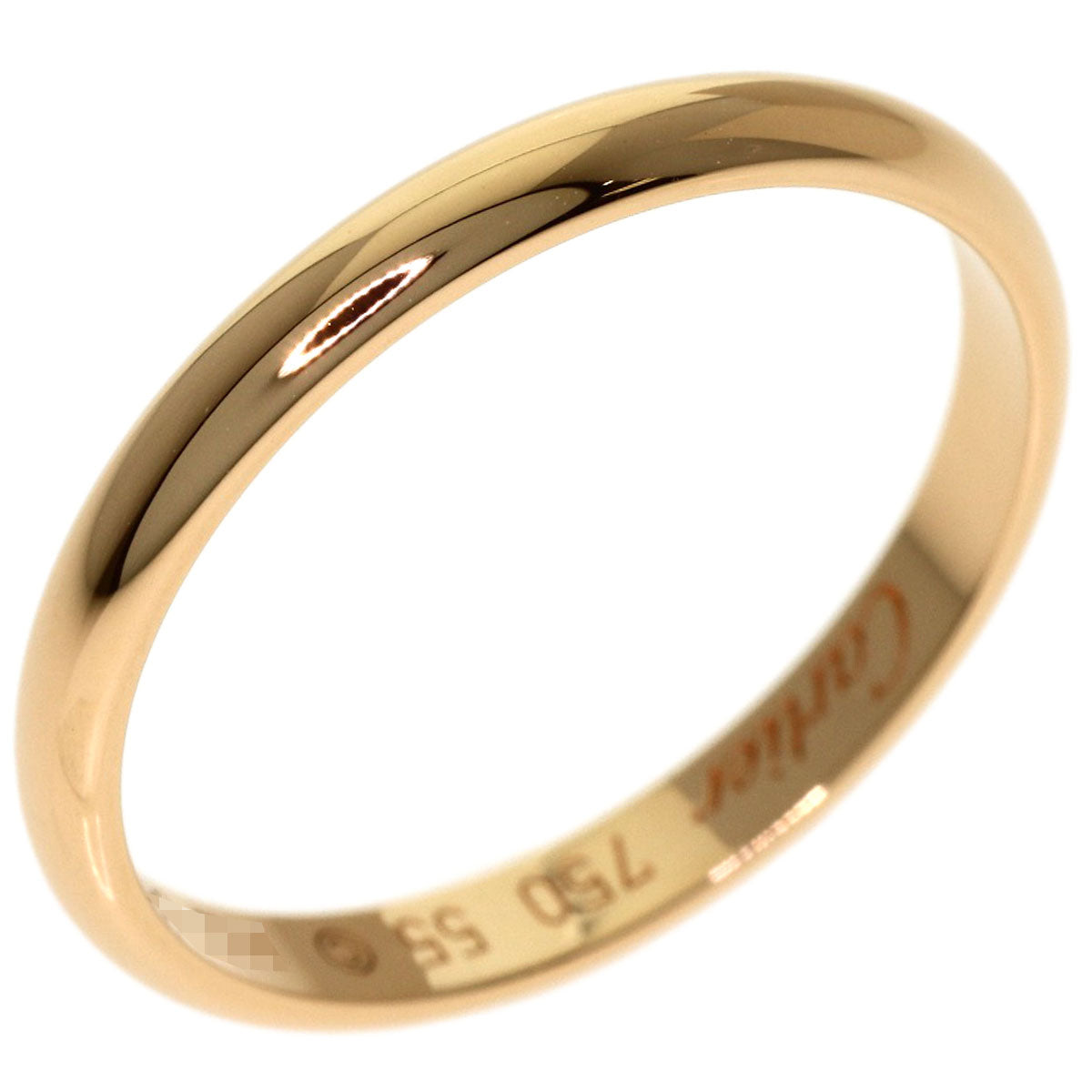 CARTIER Wedding #55 Ring K18 Pink Gold Ladies [Used]