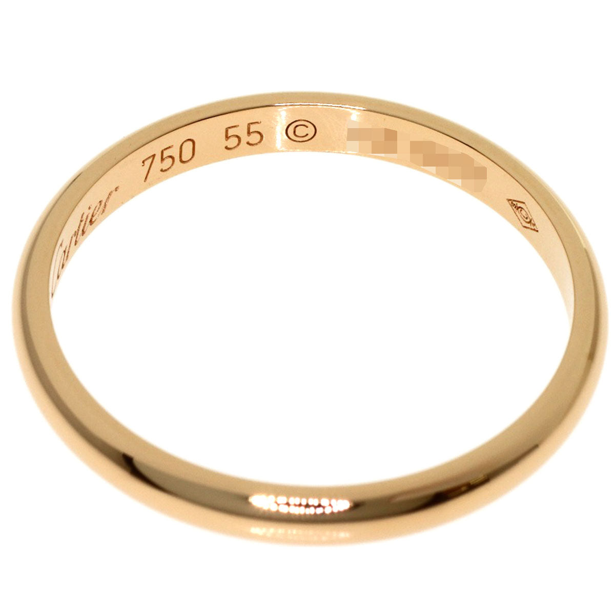 CARTIER Wedding #55 Ring K18 Pink Gold Ladies [Used]