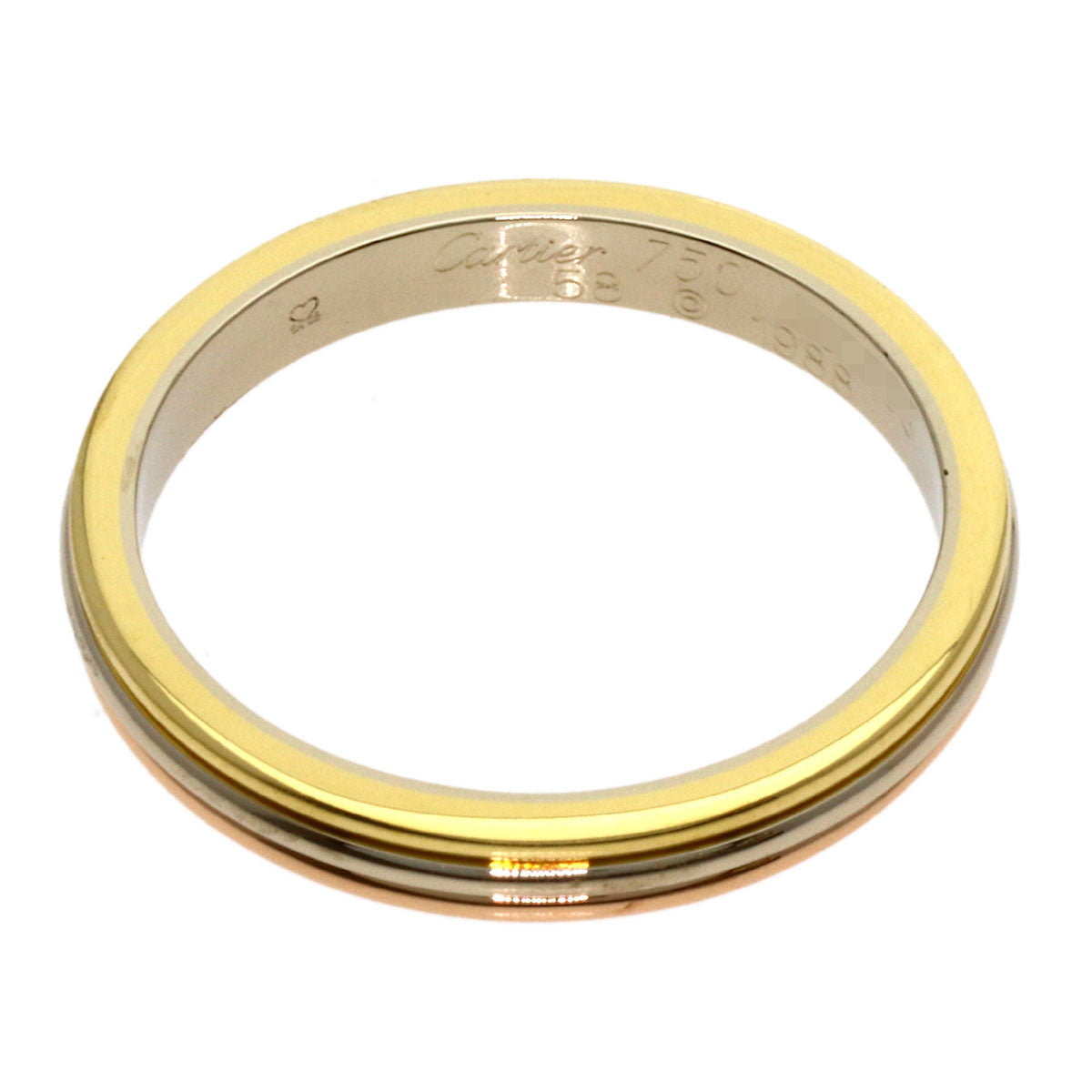 CARTIER Three colors # 58 Ring K18 Yellow Gold 18K Pink GoldLadies [Used]