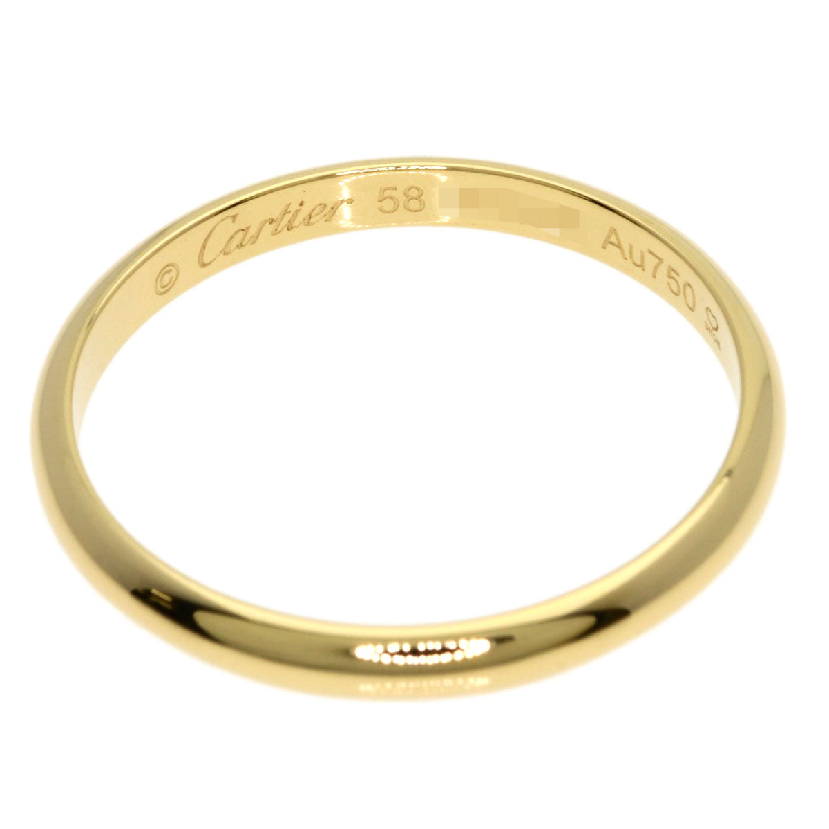 CARTIER Wedding #58 Ring K18 Yellow Gold Ladies [Used]