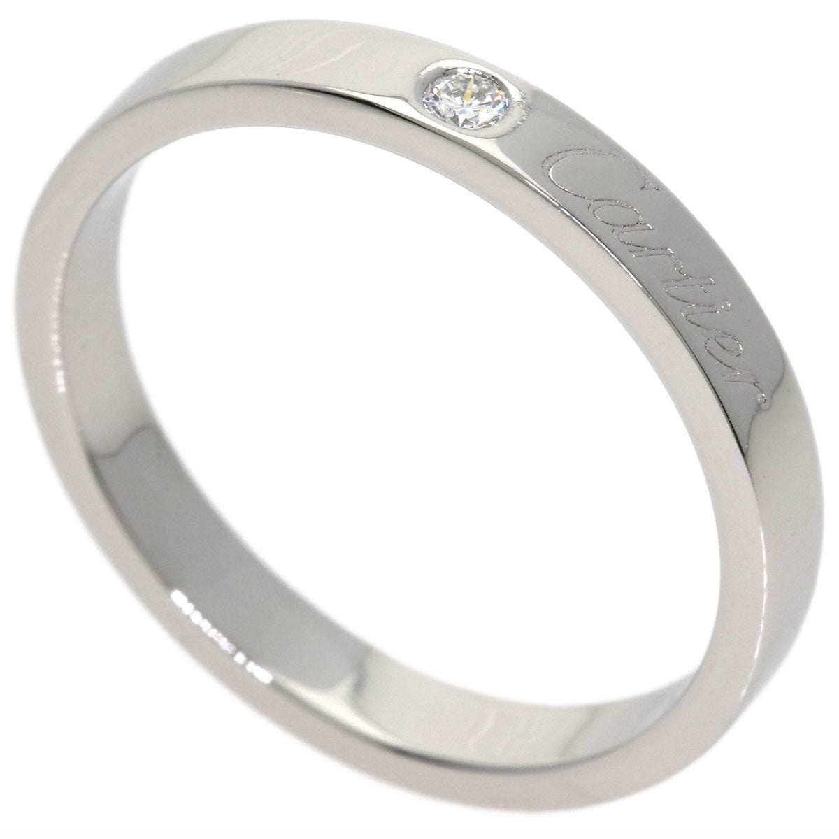 CARTIER C de Cartier 1P Diamond #57 Ring Platinum PT950 Ladies [Used]