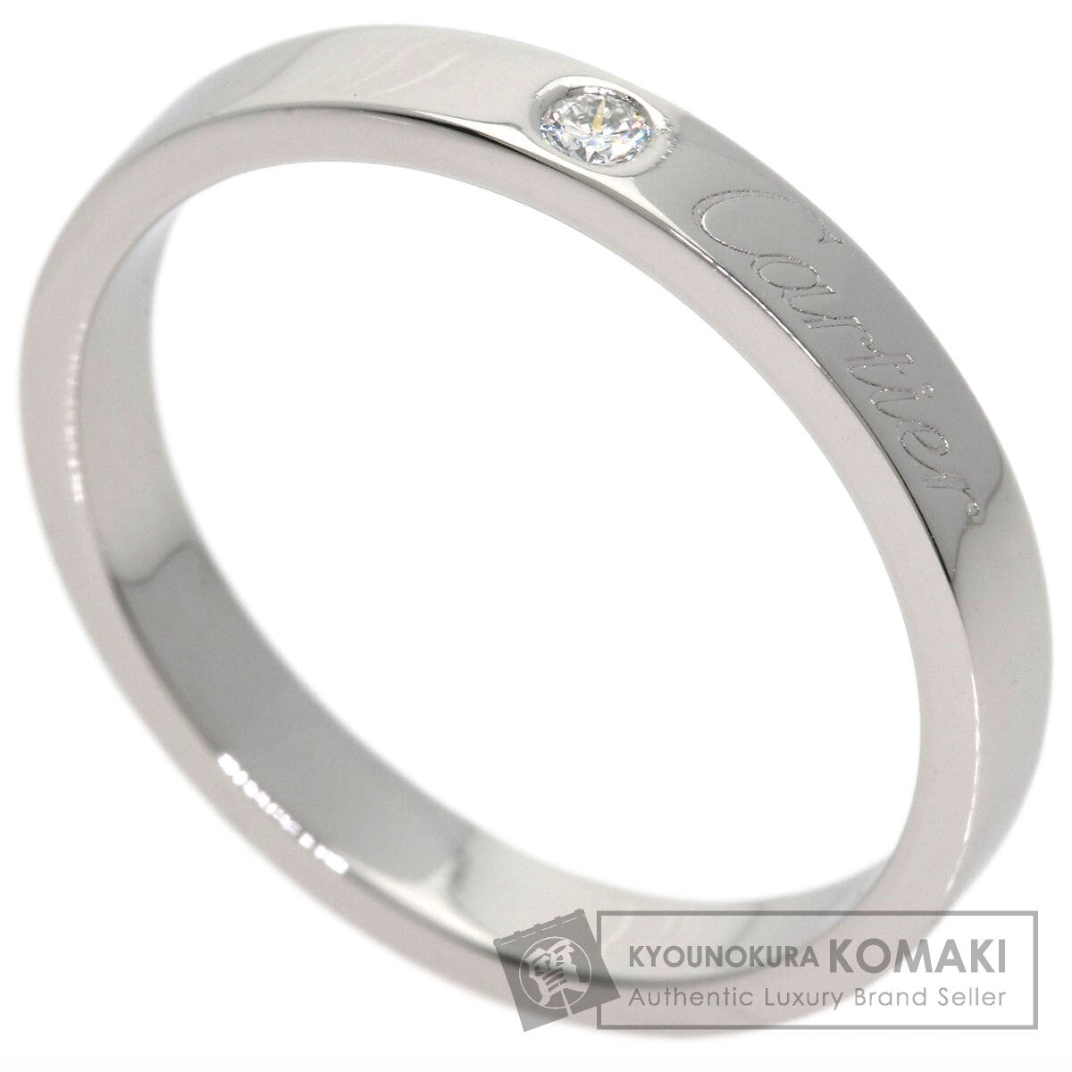 CARTIER C de Cartier 1P Diamond #57 Ring Platinum PT950 Ladies [Used]