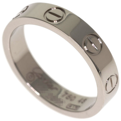 CARTIER mini love ring #46 Ring K18 White Gold Ladies [Used]
