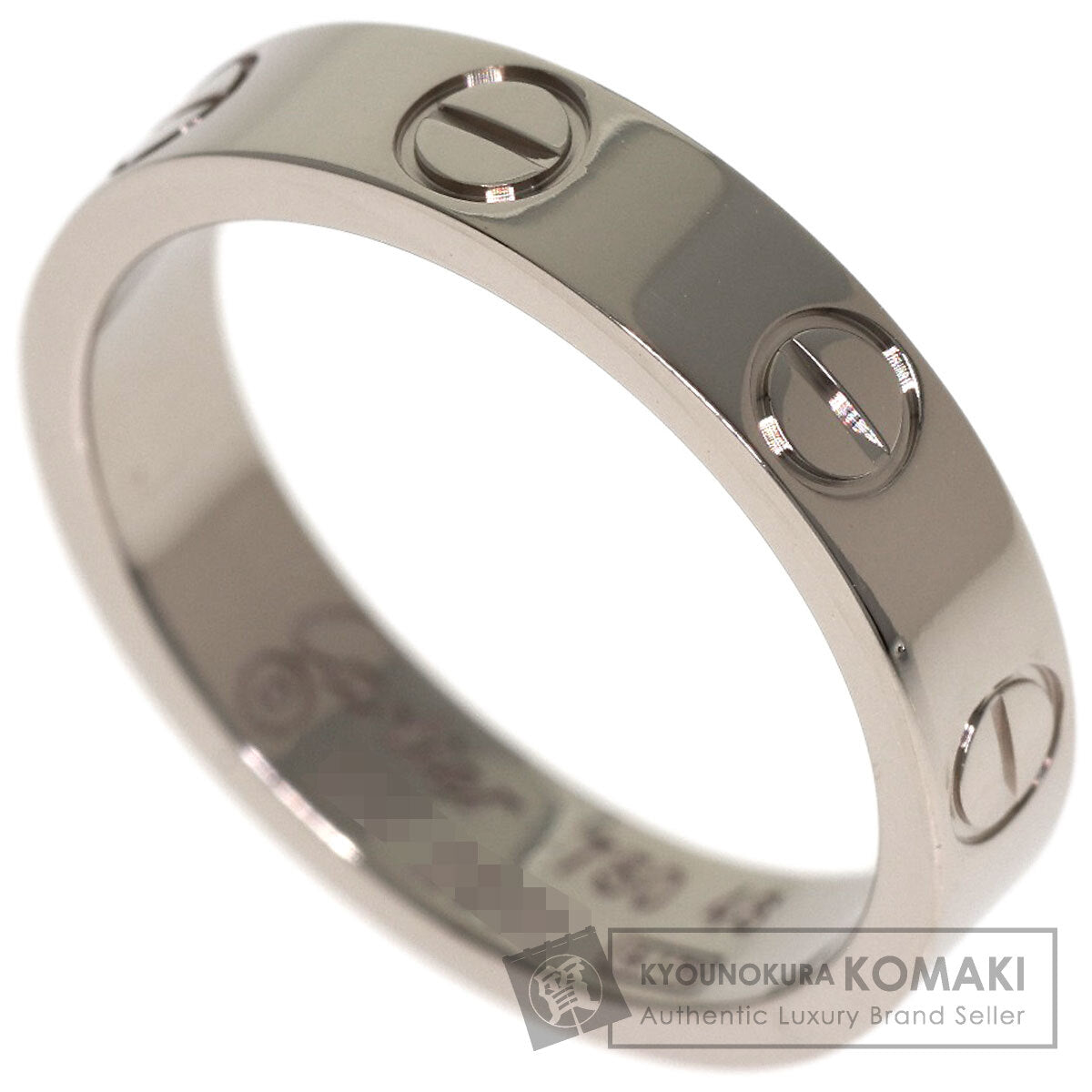 CARTIER mini love ring #46 Ring K18 White Gold Ladies [Used]