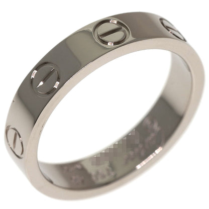 CARTIER mini love ring #46 Ring K18 White Gold Ladies [Used]