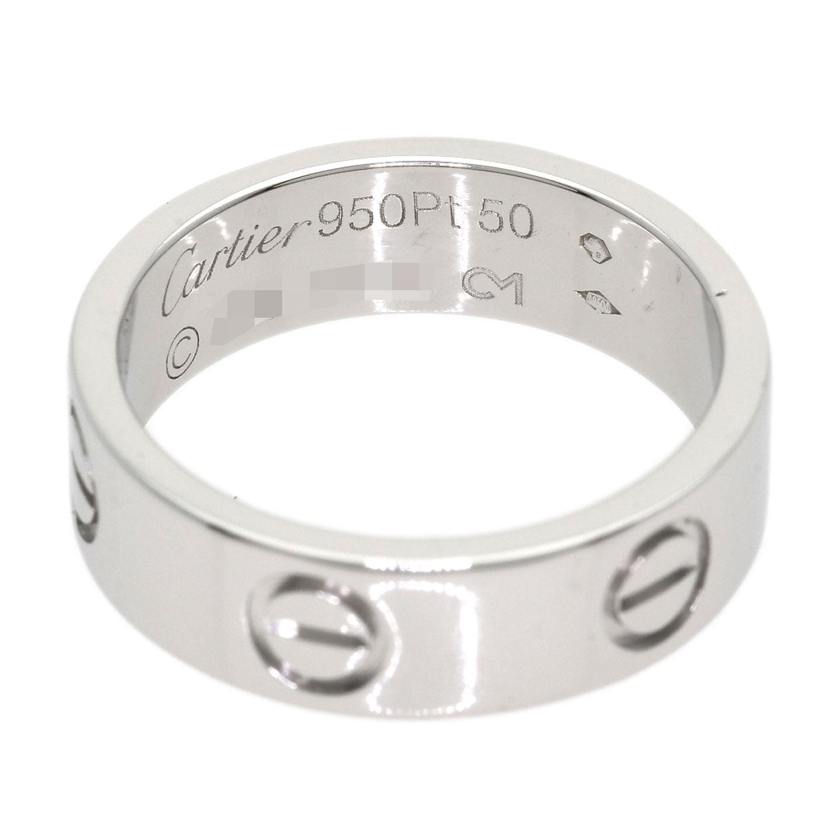 CARTIER love ring #50 Ring Platinum PT950 Ladies [Used]