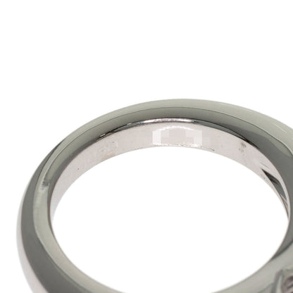 CARTIER C Dou Solitaire Diamond #46 Ring K18 White Gold Ladies [Used]