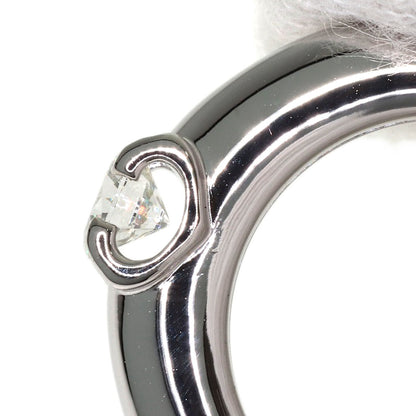CARTIER C Dou Solitaire Diamond #46 Ring K18 White Gold Ladies [Used]
