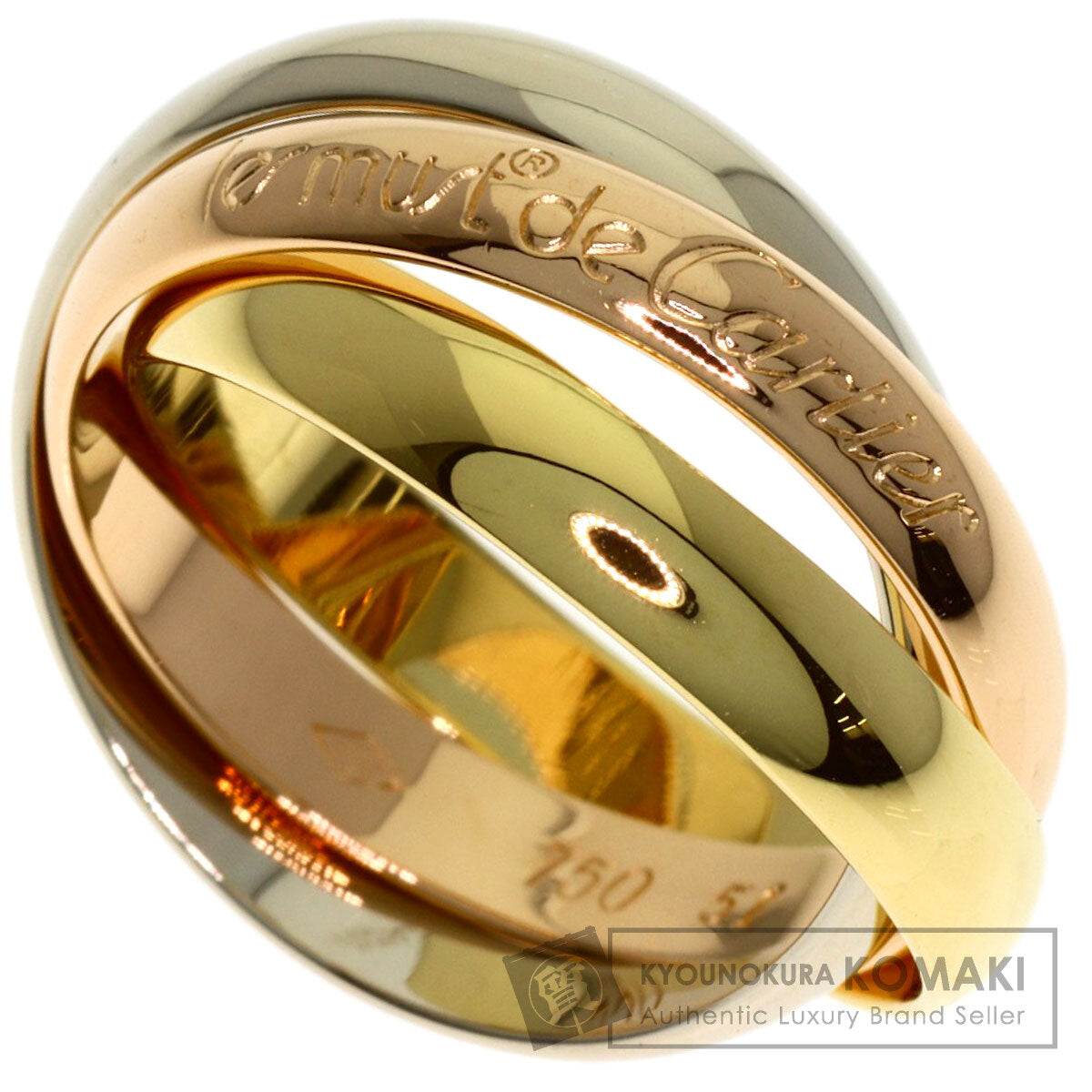 CARTIER Trinity #51 Ring K18 Yellow Gold 18K Pink GoldLadies [Used]