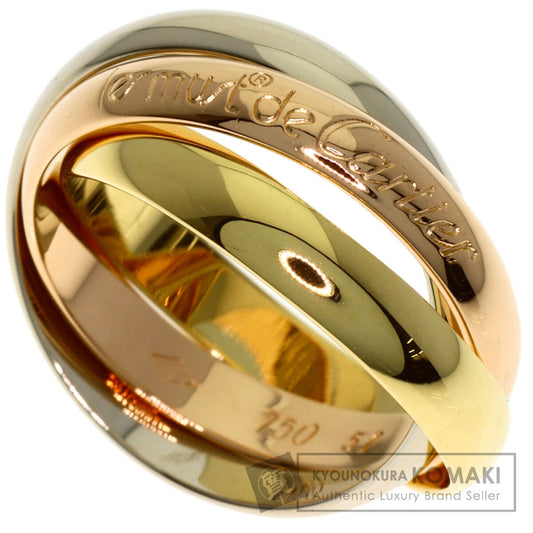 CARTIER Trinity #51 Ring K18 Yellow Gold 18K Pink GoldLadies [Used]