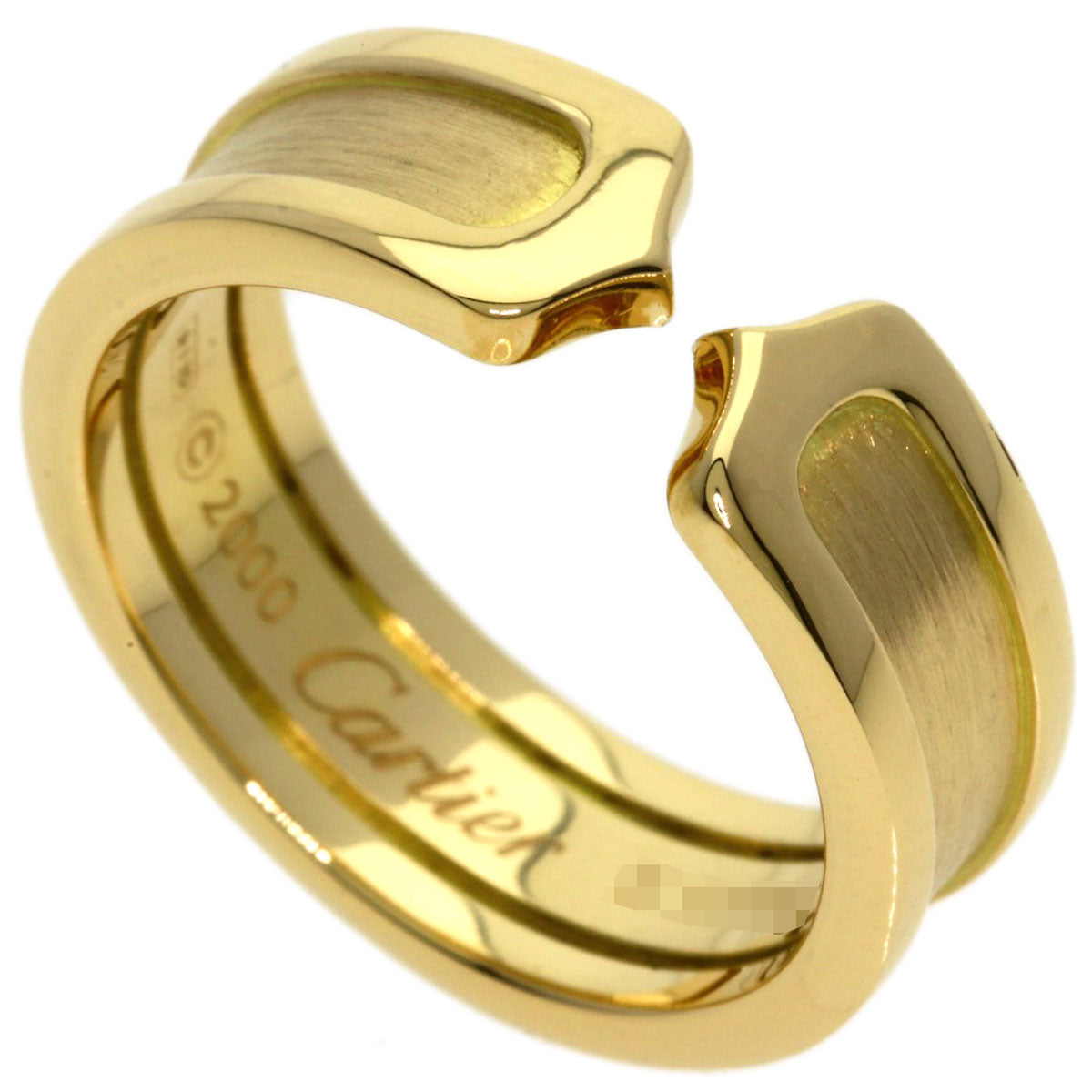 CARTIER C2 Ring SM #53 Ring K18 Yellow Gold Ladies [Used]