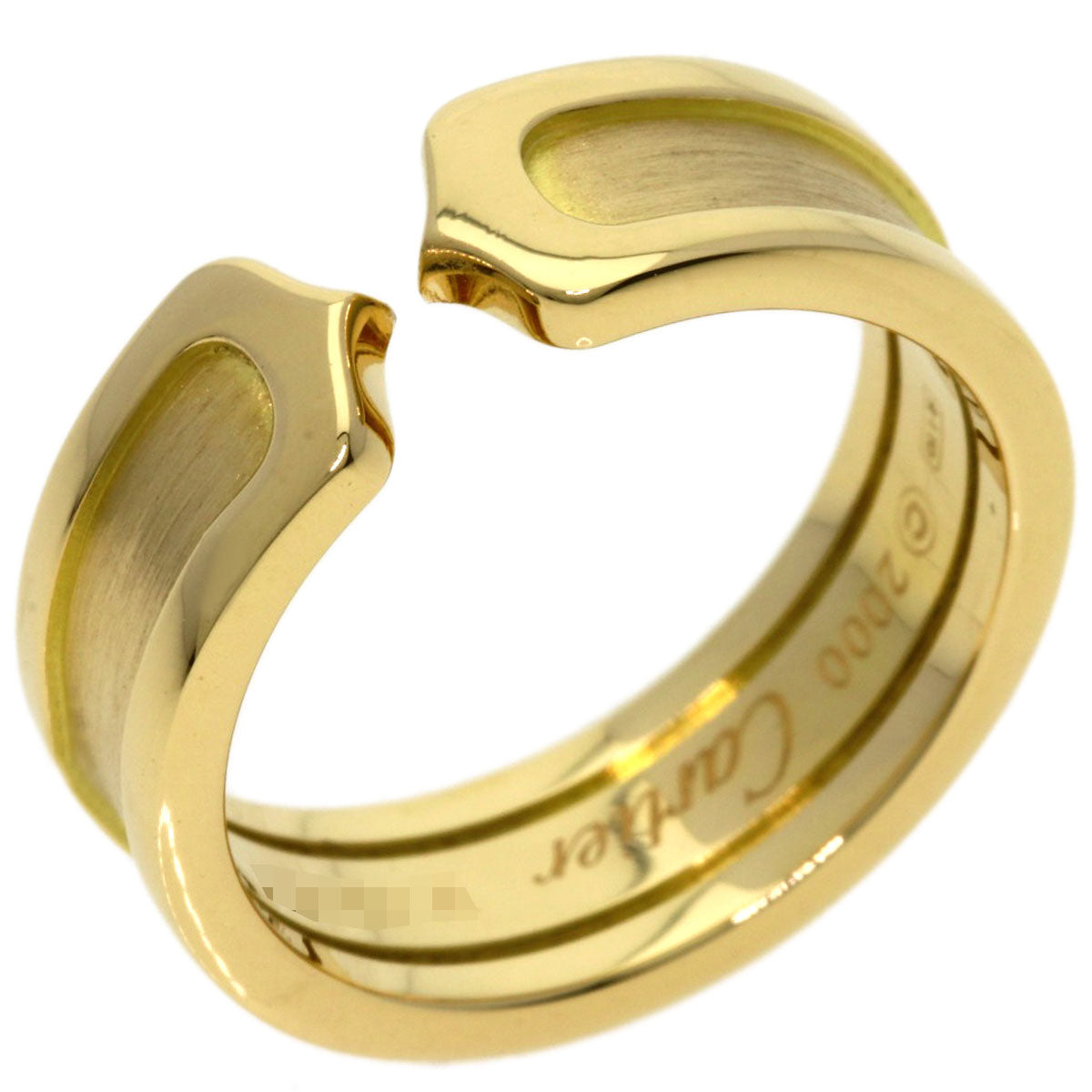 CARTIER C2 Ring SM #53 Ring K18 Yellow Gold Ladies [Used]