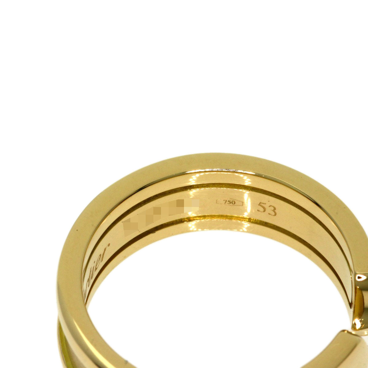 CARTIER C2 Ring SM #53 Ring K18 Yellow Gold Ladies [Used]