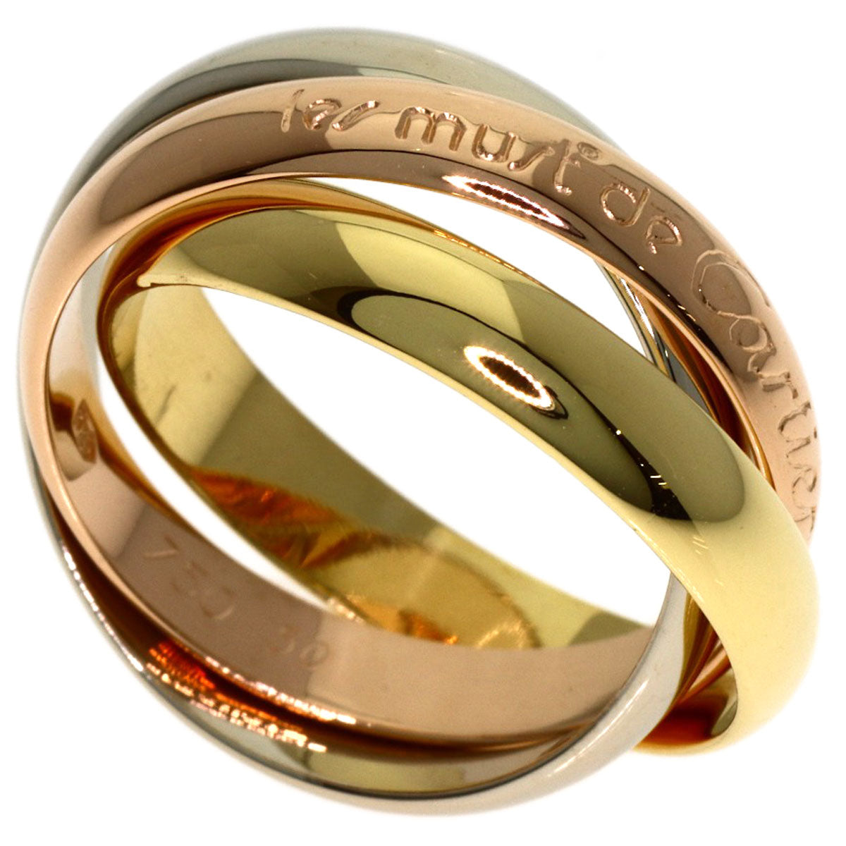 CARTIER Trinity #50 Ring K18 Yellow Gold K18 White GoldLadies [Used]