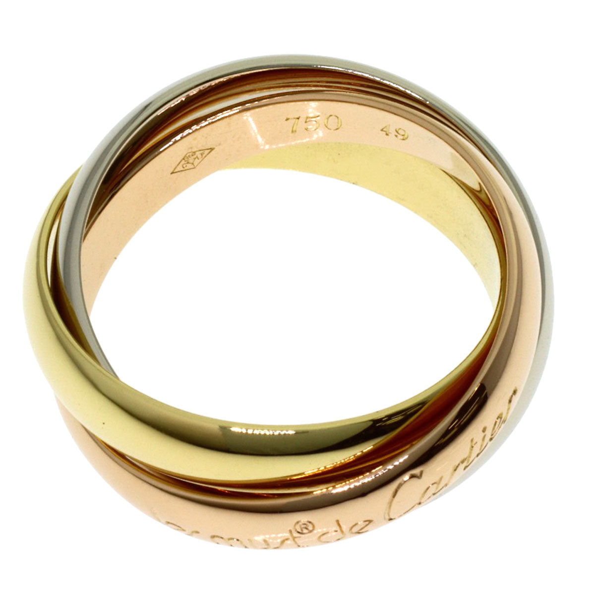 CARTIER Trinity #49 Ring K18 Yellow Gold 18K Pink GoldLadies [Used]