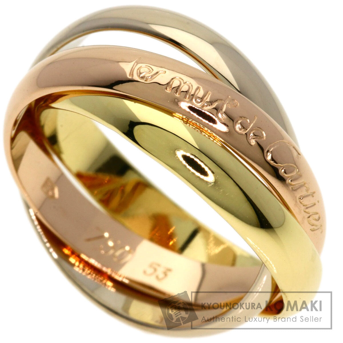 CARTIER Trinity #53 Ring K18 Yellow Gold 18K Pink GoldLadies [Used]