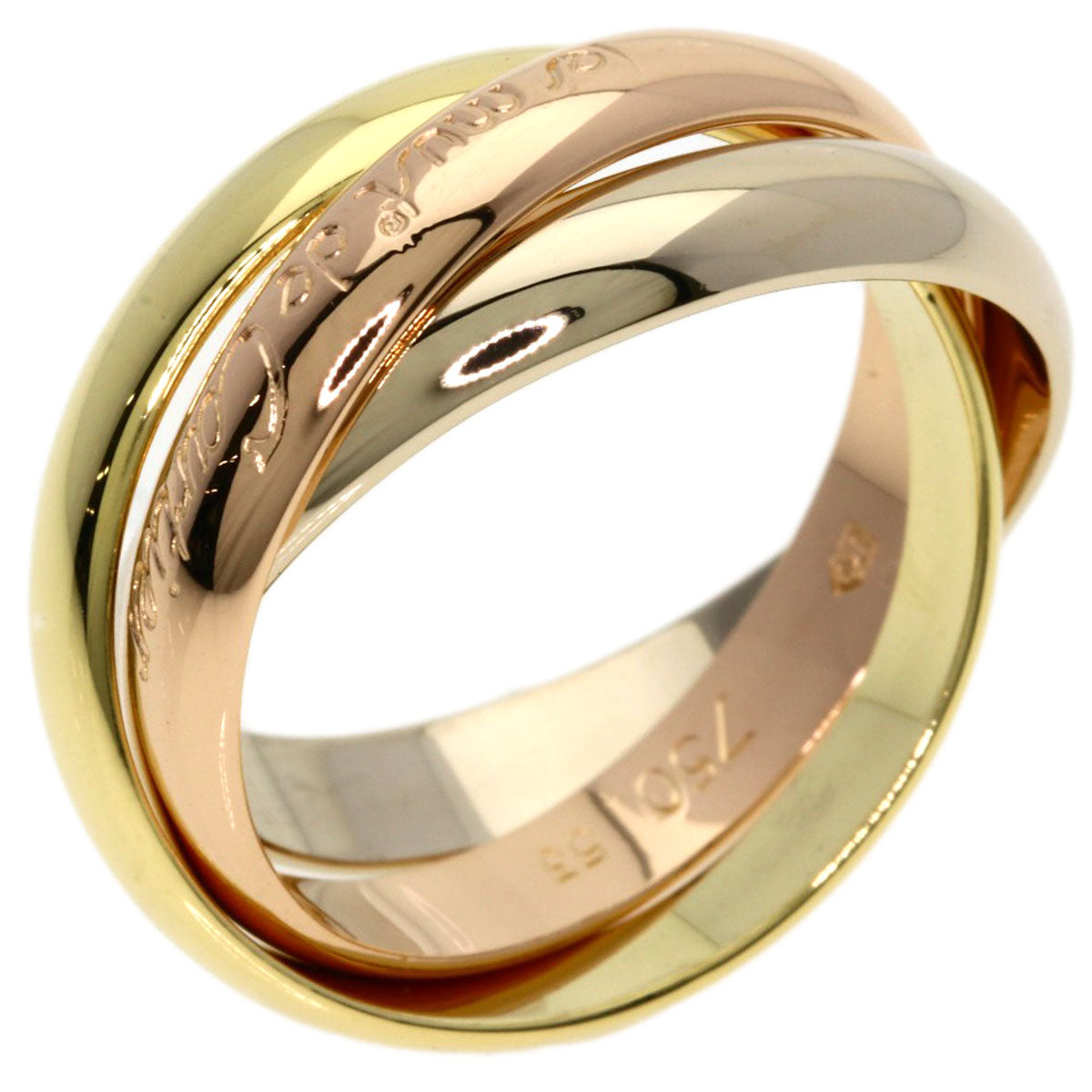 CARTIER Trinity #53 Ring K18 Yellow Gold 18K Pink GoldLadies [Used]