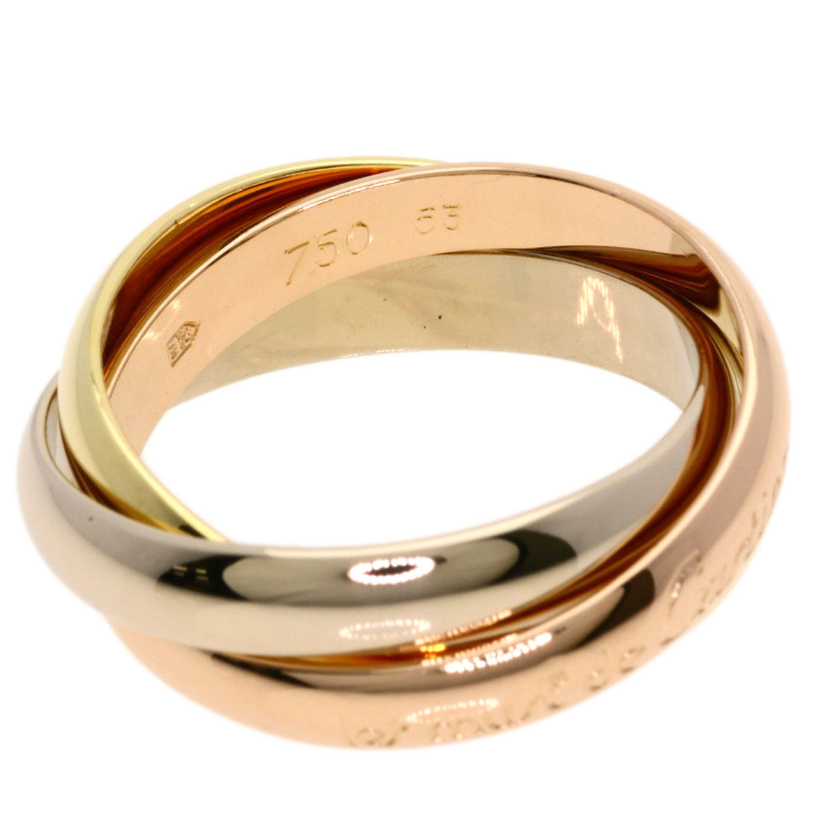 CARTIER Trinity #53 Ring K18 Yellow Gold 18K Pink GoldLadies [Used]