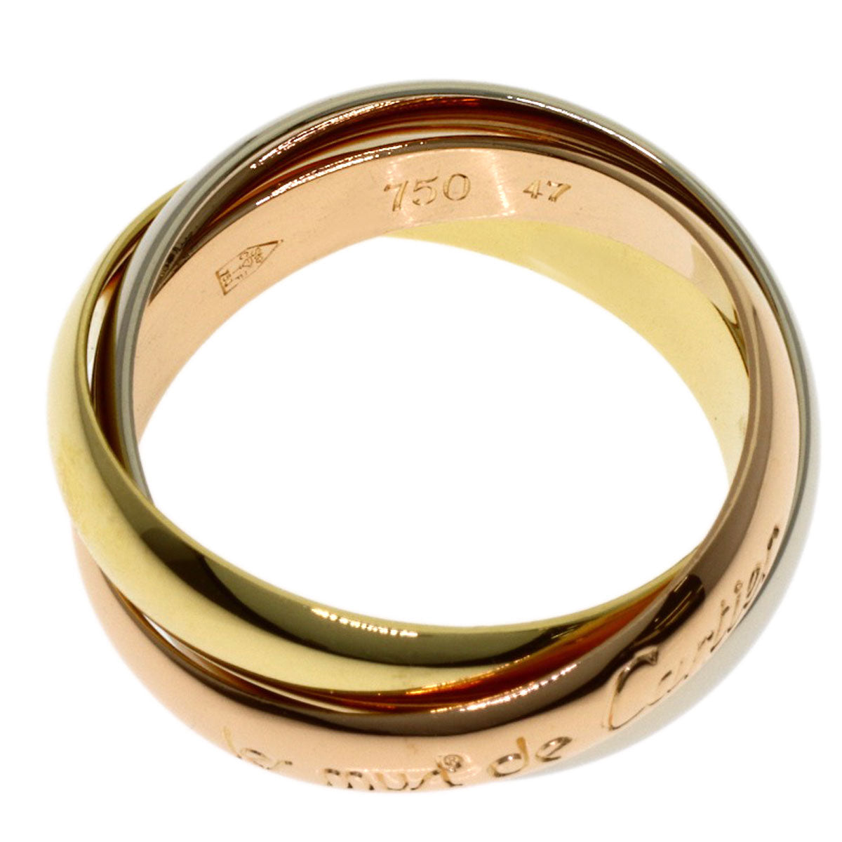 CARTIER Trinity #47 Ring K18 Yellow Gold 18K Pink GoldLadies [Used]