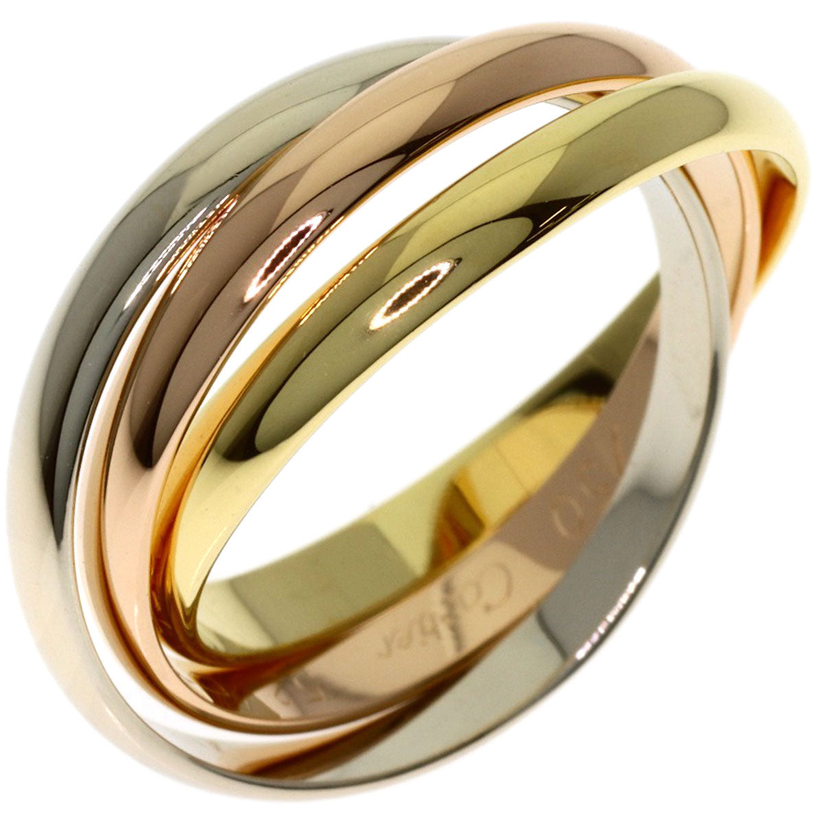 CARTIER Trinity SM #52 Ring K18 Yellow Gold 18K Pink GoldLadies [Used]