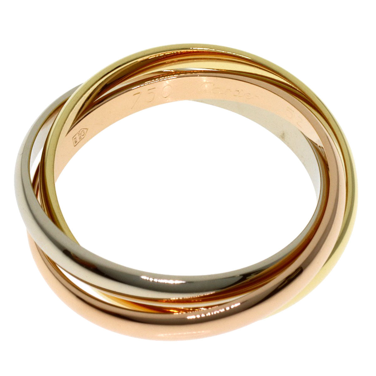 CARTIER Trinity SM #52 Ring K18 Yellow Gold 18K Pink GoldLadies [Used]