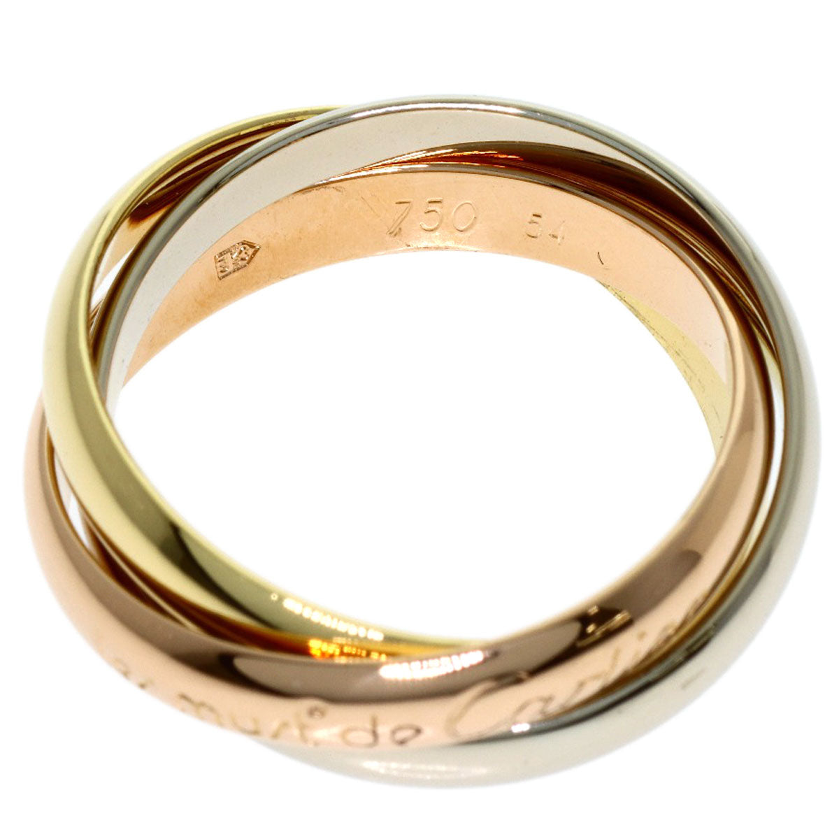 CARTIER Trinity #54 Ring K18 Yellow Gold K18 White GoldLadies [Used]