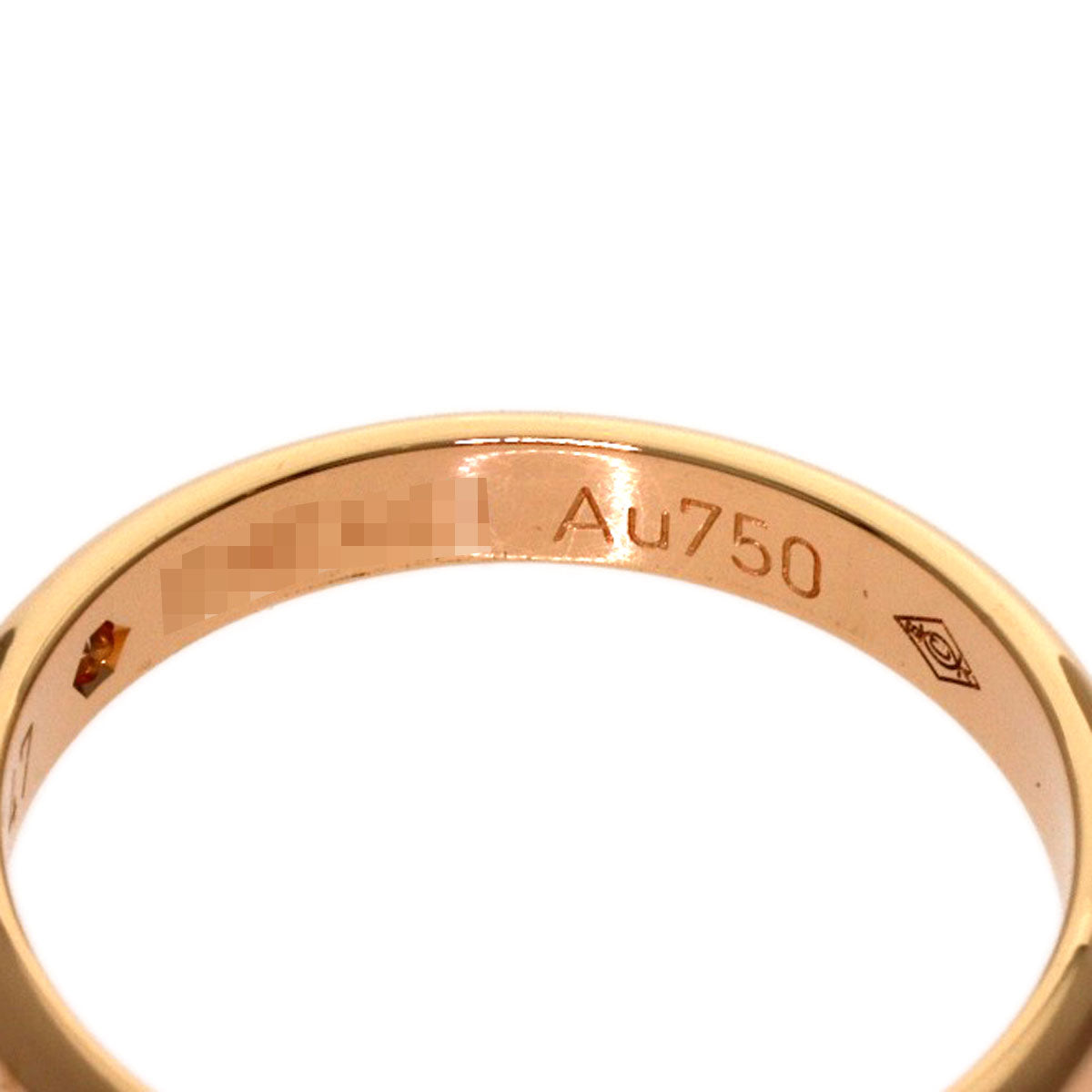 CARTIER Wedding 1P Diamond #47 Ring K18 Pink Gold Ladies [Used]