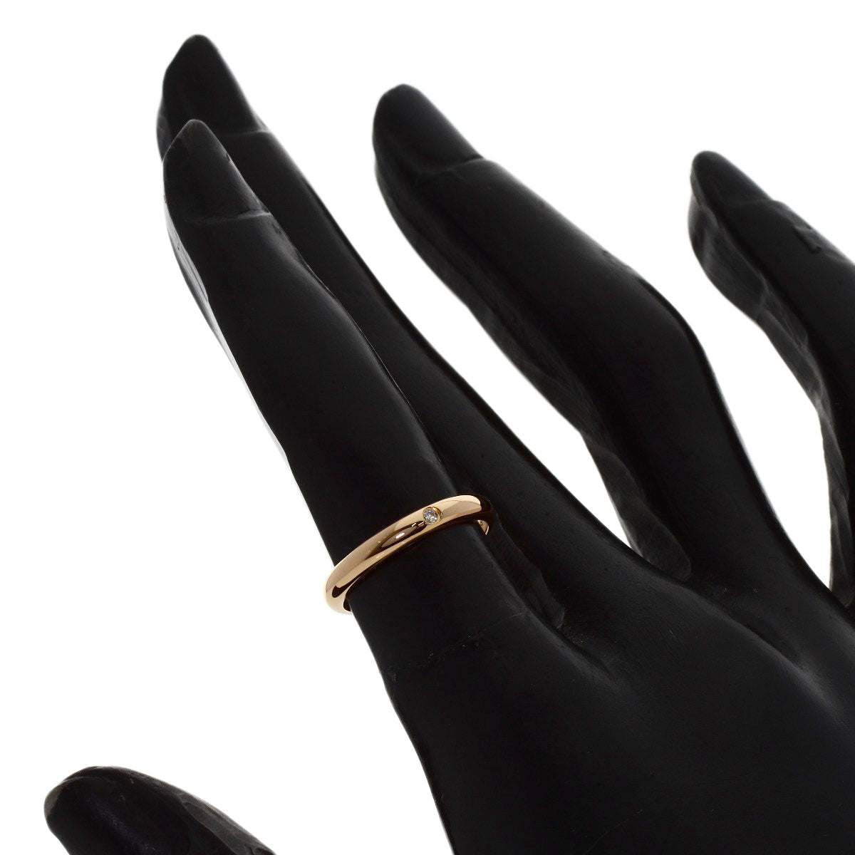 CARTIER Wedding 1P Diamond #47 Ring K18 Pink Gold Ladies [Used]