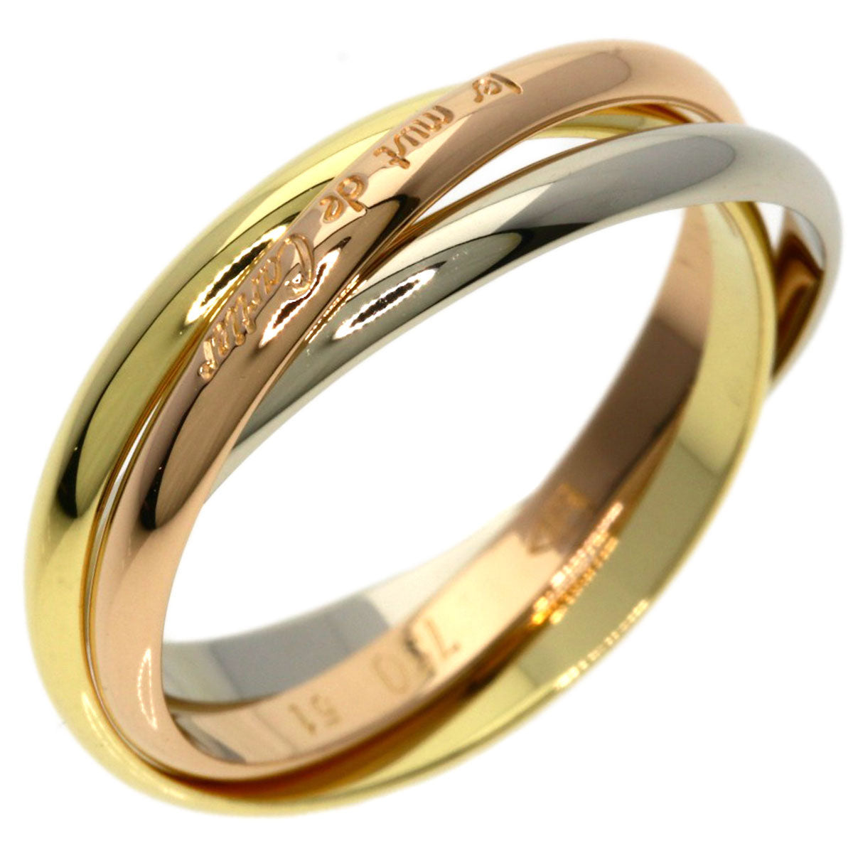 CARTIER Trinity XS #51 Ring K18 Yellow Gold K18 White GoldLadies [Used]